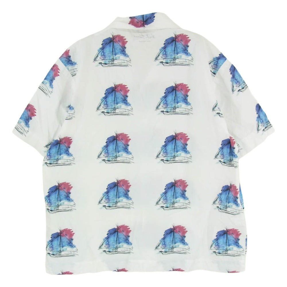 ニック・ターナー Ron Herman ロンハーマン for Ron Herman ロンハーマン別注 Open Collar Shirt オープンカラー 半袖 シャツ ホワイト系 S【中古】