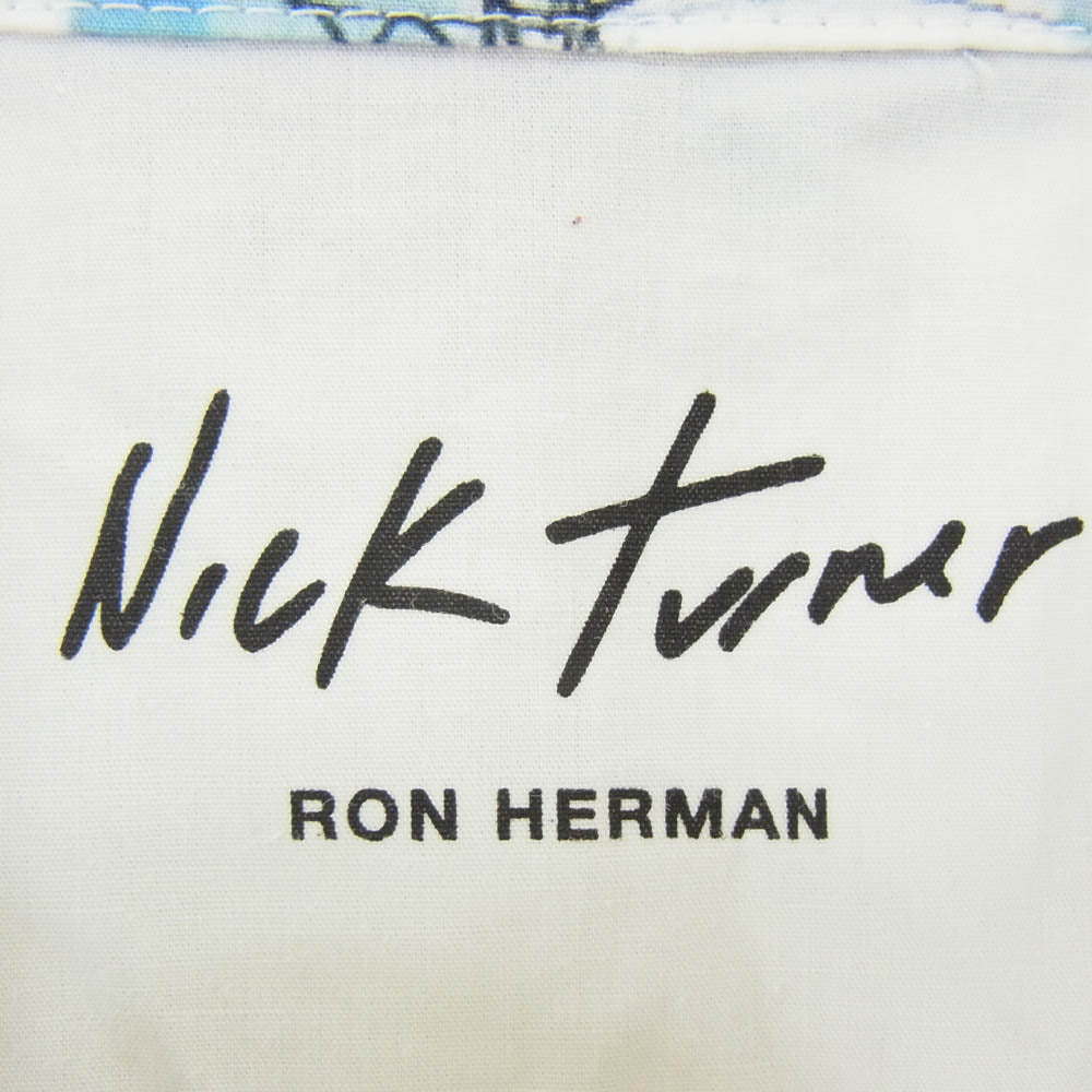 ニック・ターナー Ron Herman ロンハーマン for Ron Herman ロンハーマン別注 Open Collar Shirt オープンカラー 半袖 シャツ ホワイト系 S【中古】