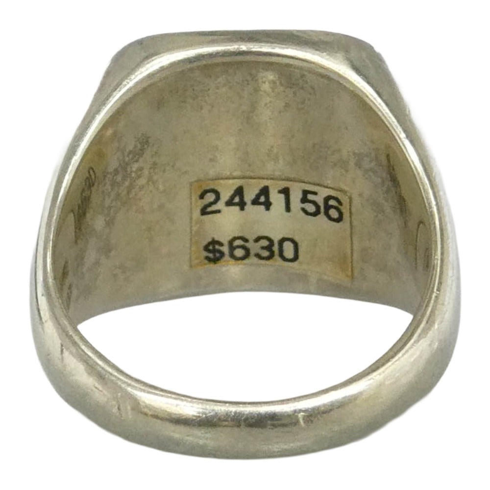 MAISON MARGIELA メゾンマルジェラ 11ライン スクエア ストーン 印台 リング シルバー系 21号【中古】