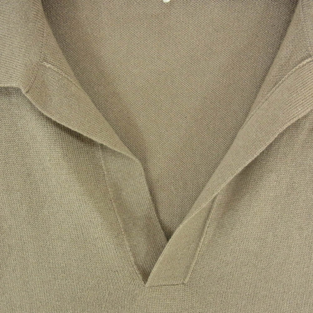 AURALEE オーラリー 26SS A26SP02SC SUPER FINE CASHMERE SILK KNIT SKIPPER POLO スーパーファイン カシミヤ シルク スキッパー ポロ ニット セーター ブラウン系 3【美品】【中古】