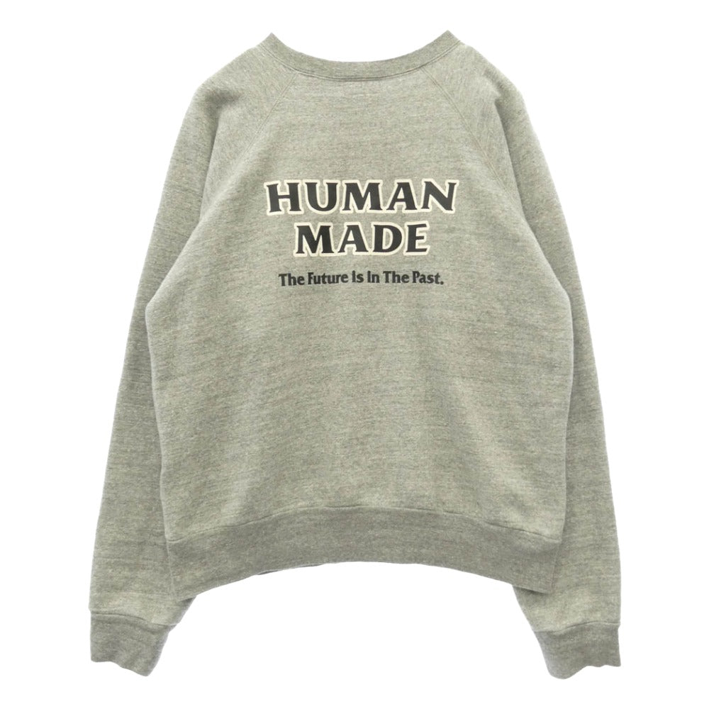 HUMAN MADE ヒューマンメイド RED WING レッドウィング × RED WING レッドウィング RAGLAN SWEATSHIRT ラグラン スウェットシャツ グレー系 M【中古】