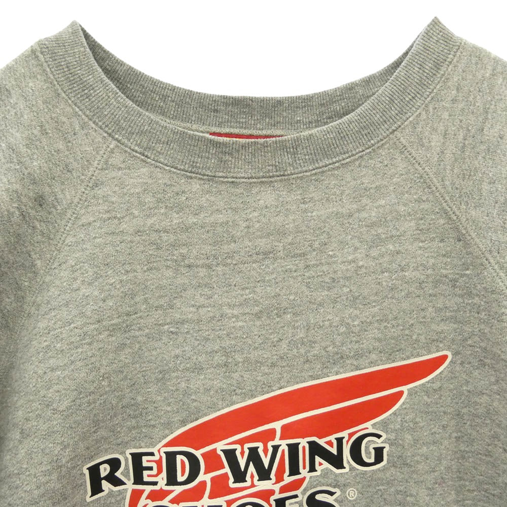 HUMAN MADE ヒューマンメイド RED WING レッドウィング × RED WING レッドウィング RAGLAN SWEATSHIRT ラグラン スウェットシャツ グレー系 M【中古】