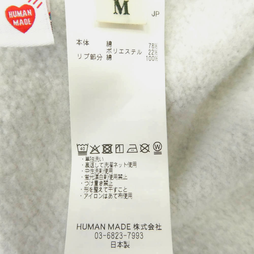 HUMAN MADE ヒューマンメイド RED WING レッドウィング × RED WING レッドウィング RAGLAN SWEATSHIRT ラグラン スウェットシャツ グレー系 M【中古】