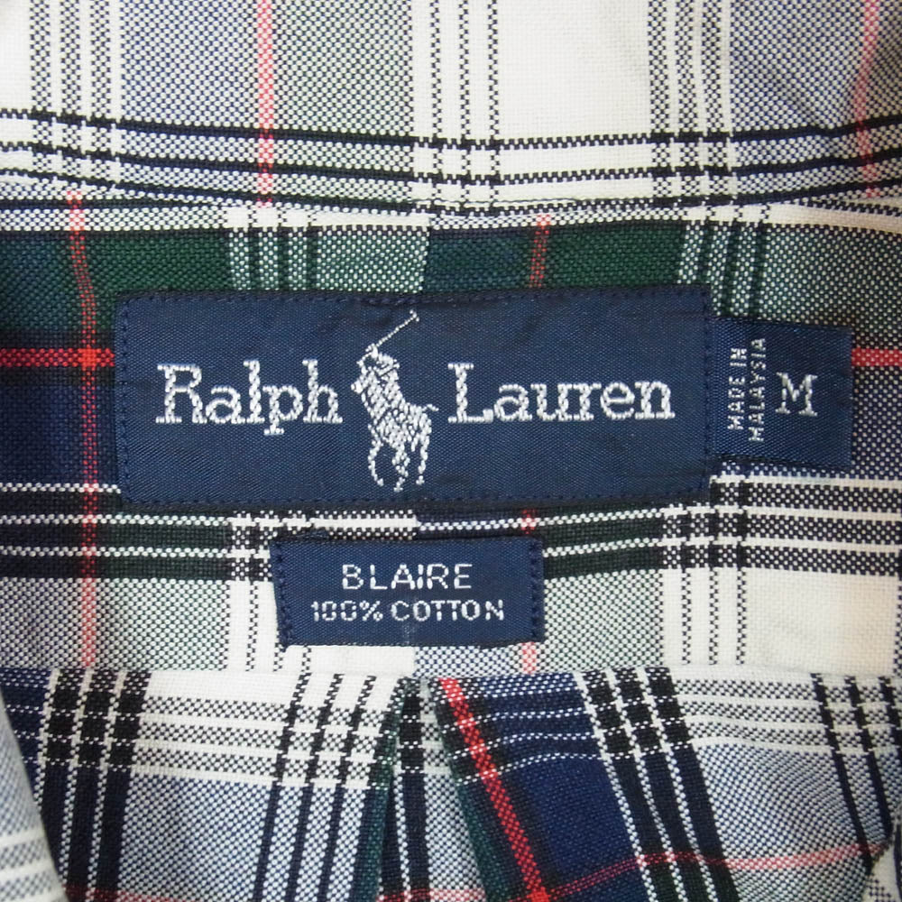 RALPH LAUREN ラルフローレン BLAIRE ブレアー チェック 長袖 シャツ グリーン系 M【中古】