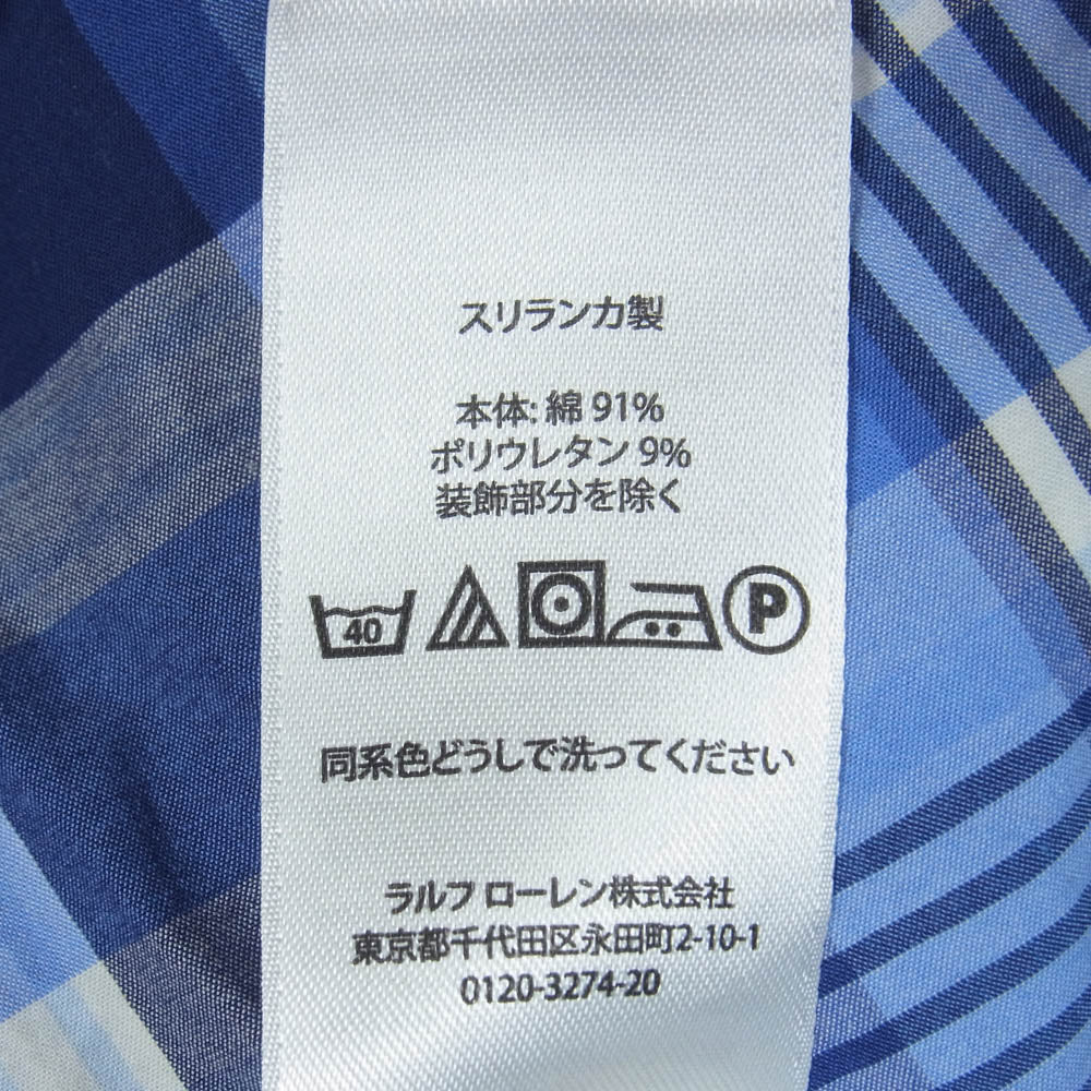 POLO RALPH LAUREN ポロ・ラルフローレン CLASSIC FIT クラシック フィット 長袖 チェック シャツ ブルー系 XXL【中古】