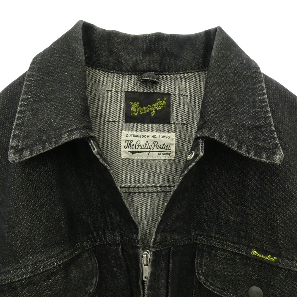 WACKO MARIA ワコマリア 21AW WS9260 ｘWrangler ラングラー TRUCKER JACKET トラッカー デニム ジャケット ブラック系 M【中古】