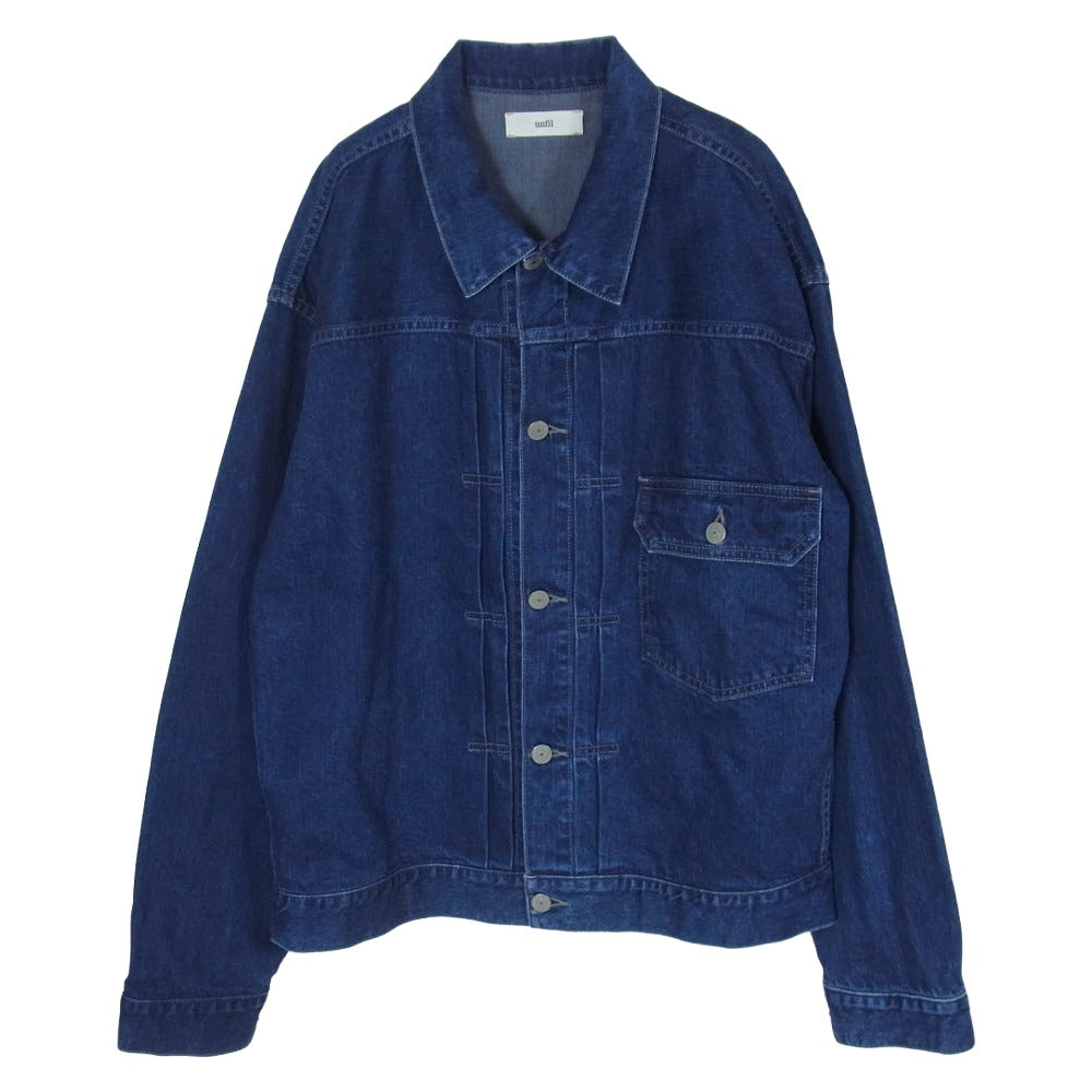 アンフィル WZSP-UM204 cotton denim jacket 1stタイプ コットン Gジャン デニム ジャケット インディゴブルー系 4【中古】
