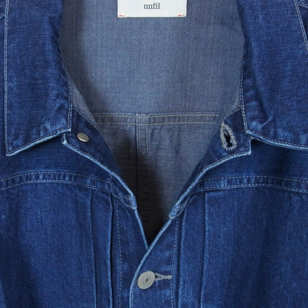 アンフィル WZSP-UM204 cotton denim jacket 1stタイプ コットン Gジャン デニム ジャケット インディゴブルー系 4【中古】