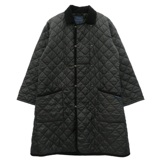 レショップ LAVENHAM ラベンハム 別注 Balcollar Coat キルティング バルカラー コート ブラック系 M【中古】