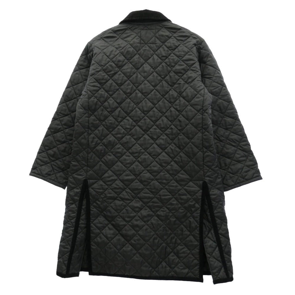 レショップ LAVENHAM ラベンハム 別注 Balcollar Coat キルティング バルカラー コート ブラック系 M【中古】