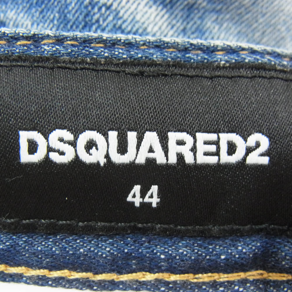 DSQUARED2 ディースクエアード skater jean ダメージ加工 スケーター デニム パンツ ジーンズ ライトブルー系 44【中古】