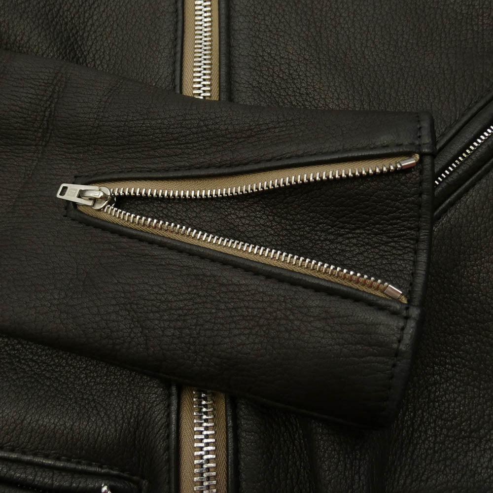 Lewis Leathers ルイスレザー × THE REAL McCOY'S リアルマッコイズ CYCLONE サイクロン ディアスキン ライダース ジャケット 黒系 ブラック系 34【中古】