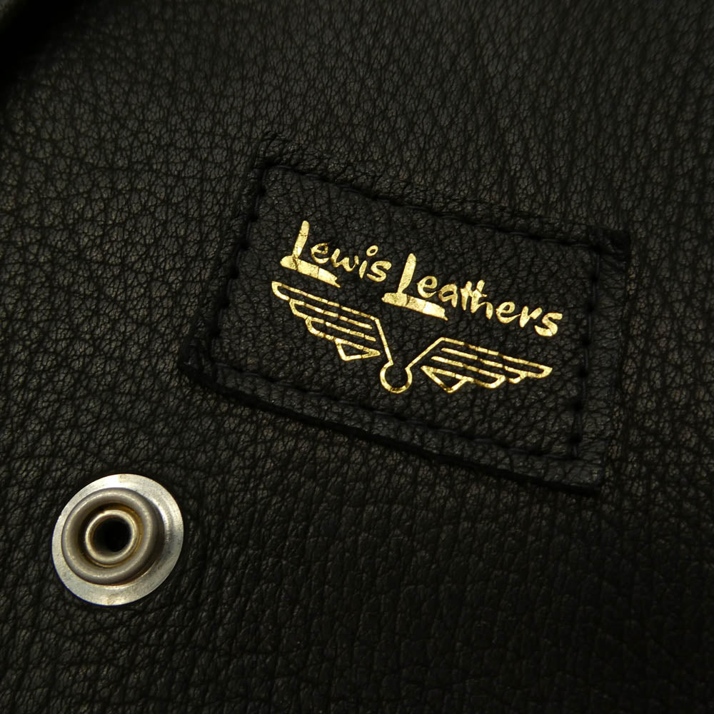 Lewis Leathers ルイスレザー × THE REAL McCOY'S リアルマッコイズ CYCLONE サイクロン ディアスキン ライダース ジャケット 黒系 ブラック系 34【中古】