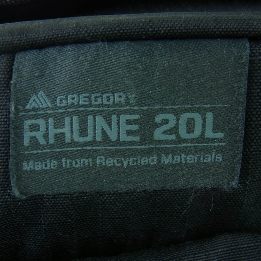 GREGORY グレゴリー RHUNE 20L ルーヌ デイパック バックパック リュック フィリピン製 ブラック系【中古】