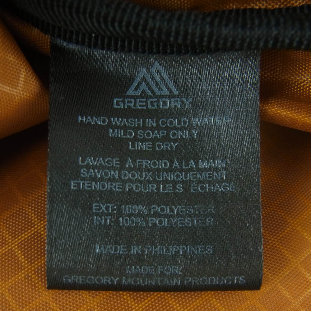 GREGORY グレゴリー RHUNE 20L ルーヌ デイパック バックパック リュック フィリピン製 ブラック系【中古】