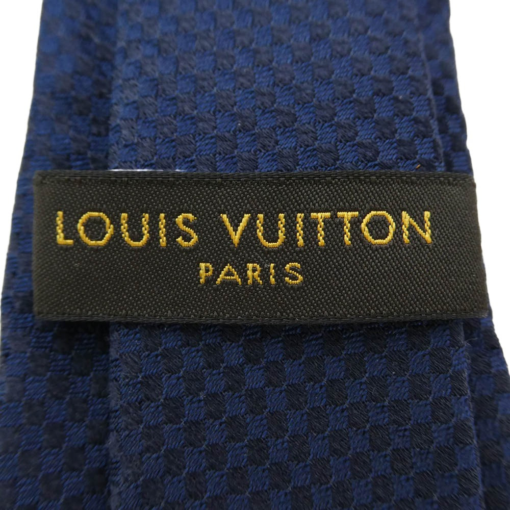 LOUIS VUITTON ルイ・ヴィトン イタリア製 シルク ネクタイ ネイビー ネイビー系【中古】