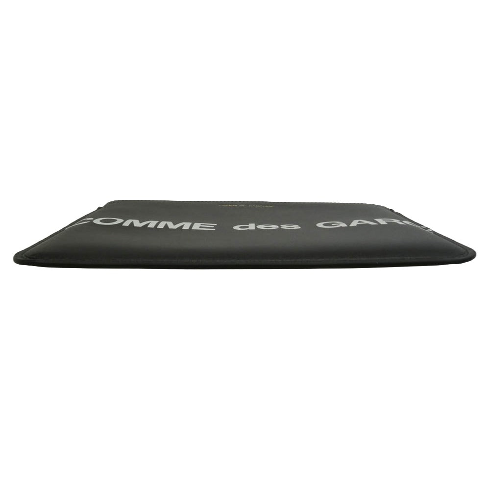 COMME des GARCONS コムデギャルソン SA5100HL HUGE LOGO Wallet ヒュージ ロゴ ウォレット レザー ポーチ クラッチバッグ ブラック系【極上美品】【中古】