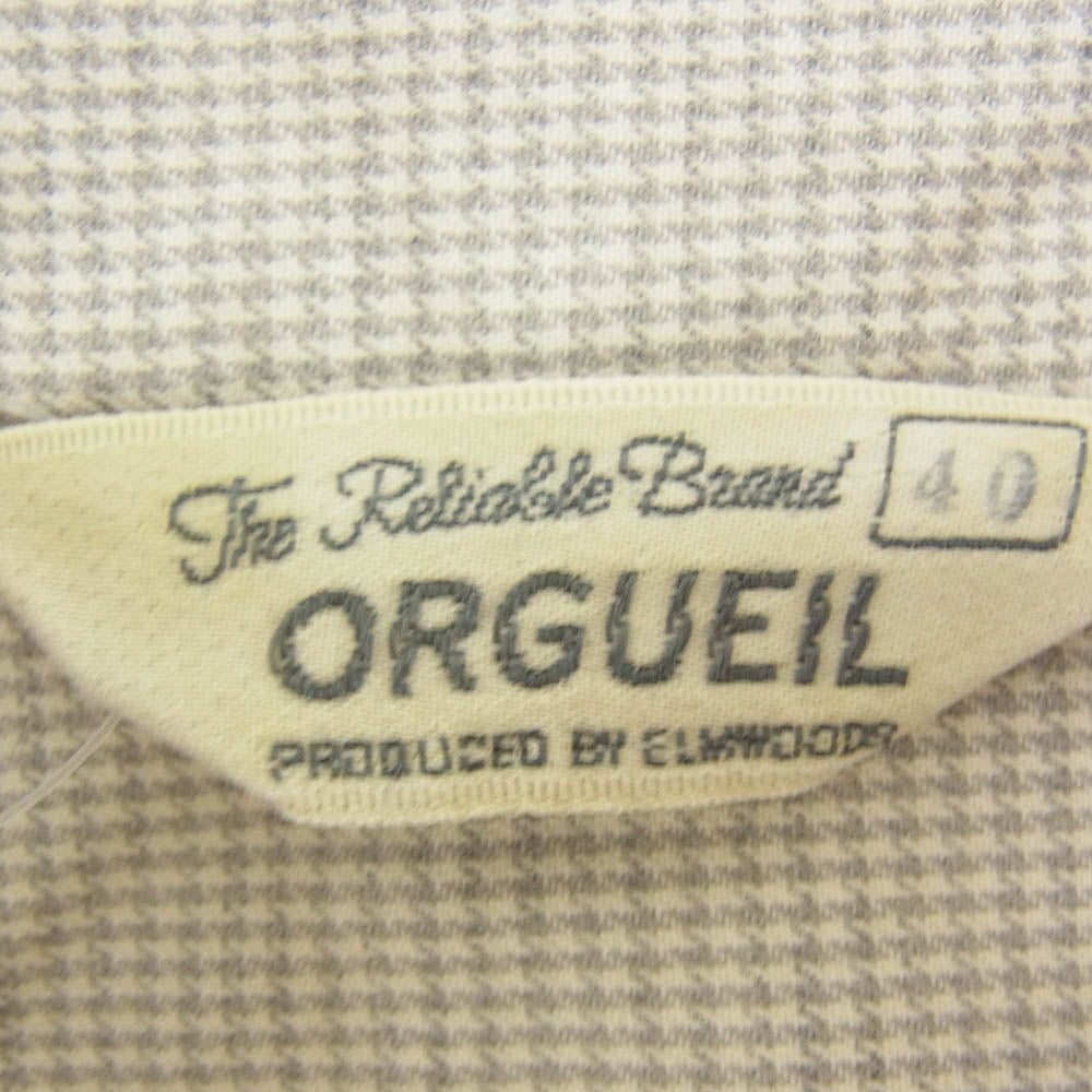 ORGUEIL オルゲイユ OR-5072A Long Sleeve Open Collar Shirt ロングスリーブ オープン カラー 長袖 シャツ グレー系 40【中古】