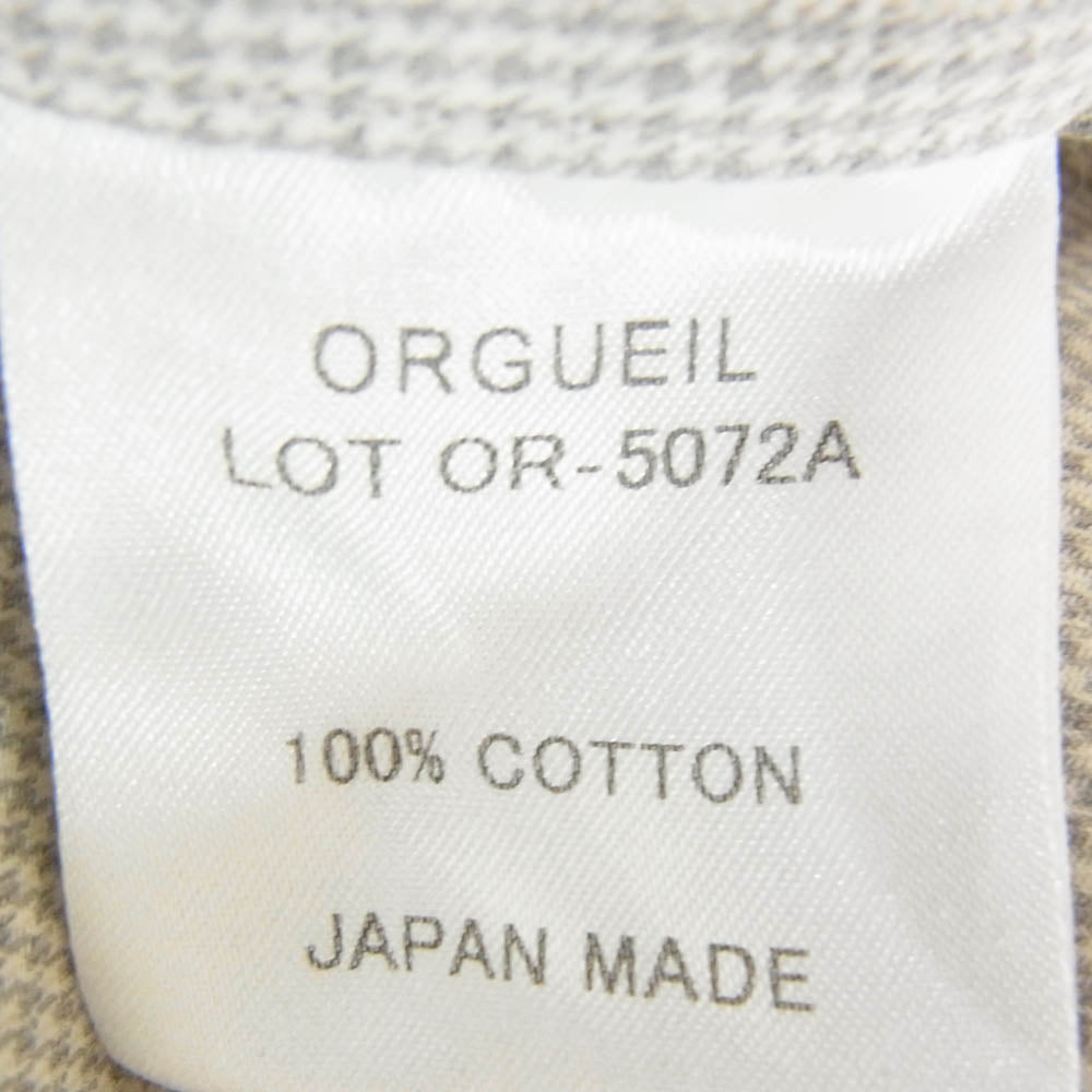 ORGUEIL オルゲイユ OR-5072A Long Sleeve Open Collar Shirt ロングスリーブ オープン カラー 長袖 シャツ グレー系 40【中古】