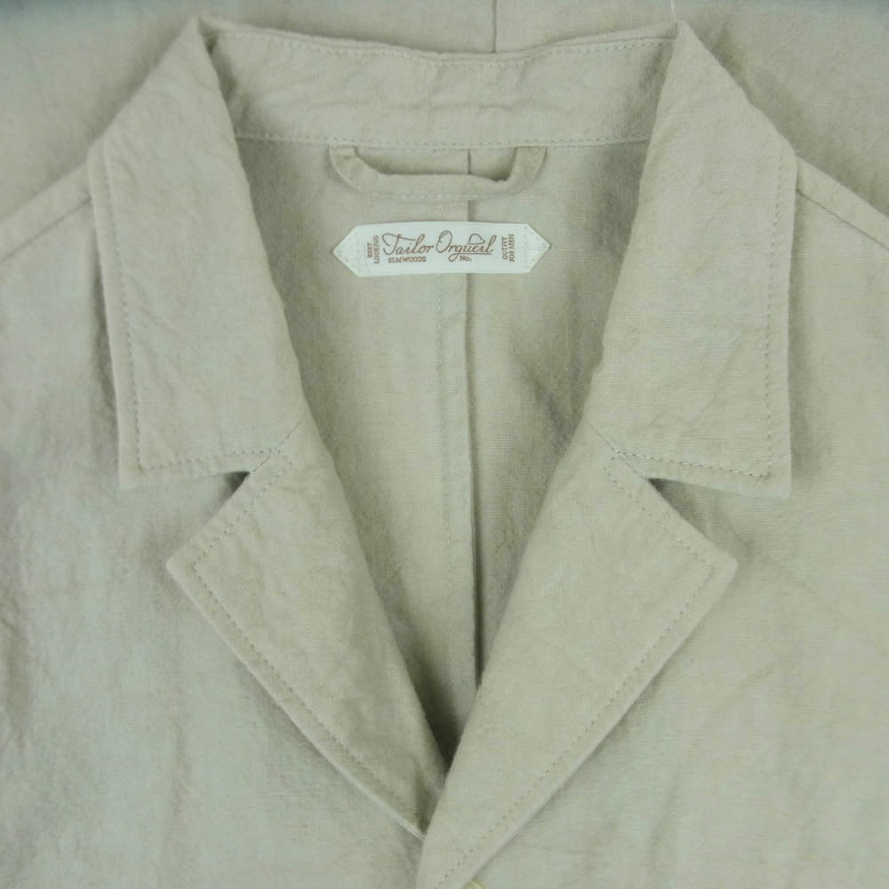 ORGUEIL オルゲイユ OR-4313 Cotton Linen Sack Jacket コットン レーヨン サック ジャケット ベージュ系 Ivory 36【中古】