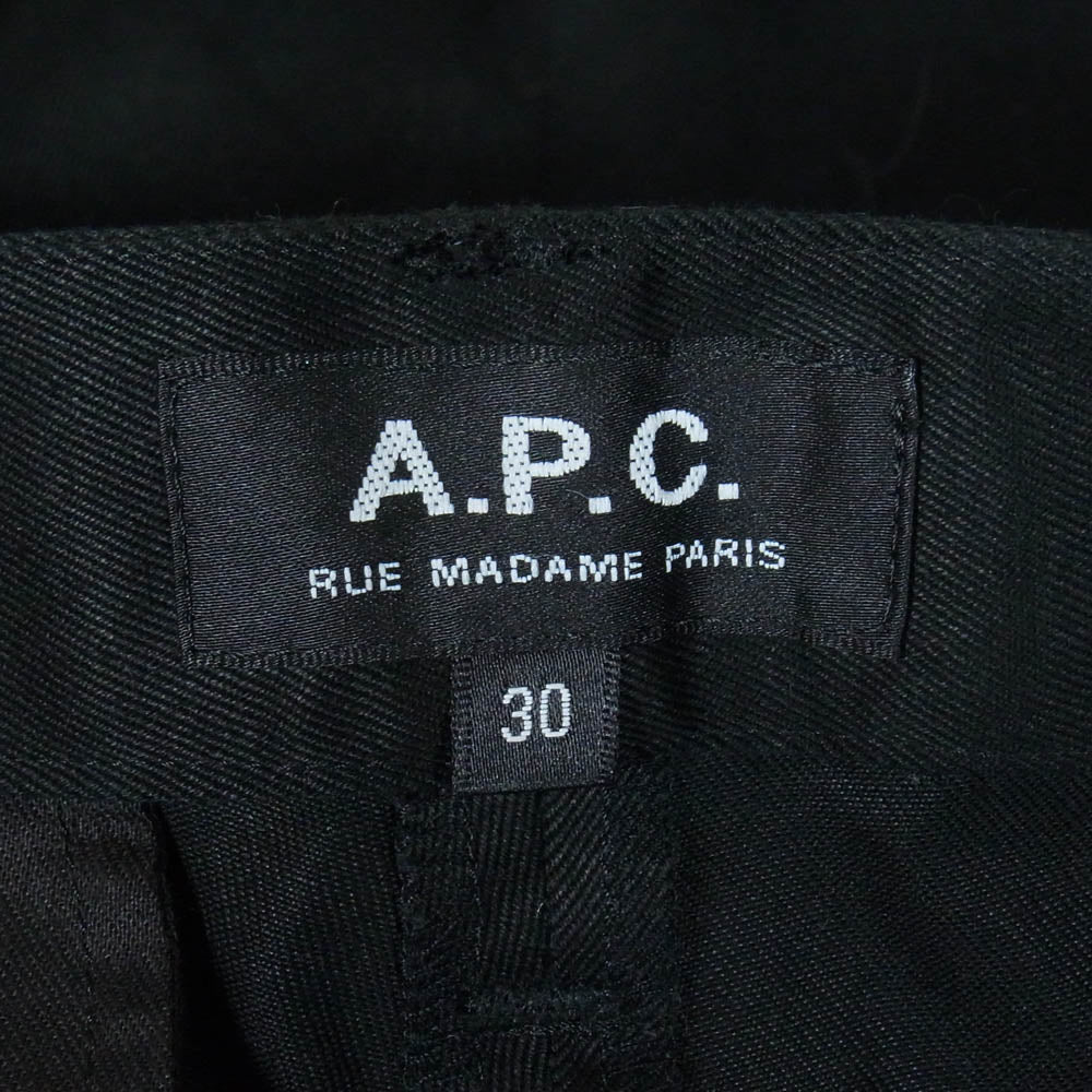 A.P.C. アーペーセー 25182-1-51601 コットン パンツ ボトムス ブラック系 30【中古】