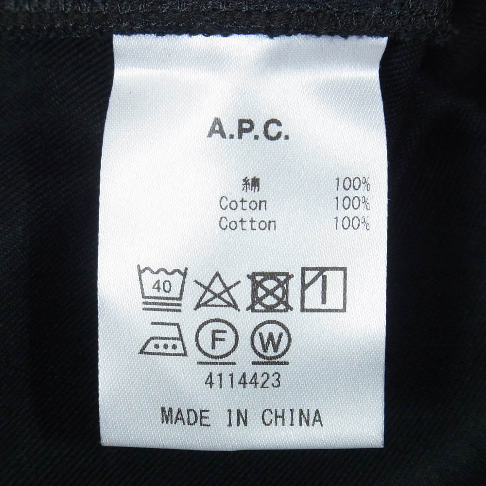 A.P.C. アーペーセー 25182-1-51601 コットン パンツ ボトムス ブラック系 30【中古】