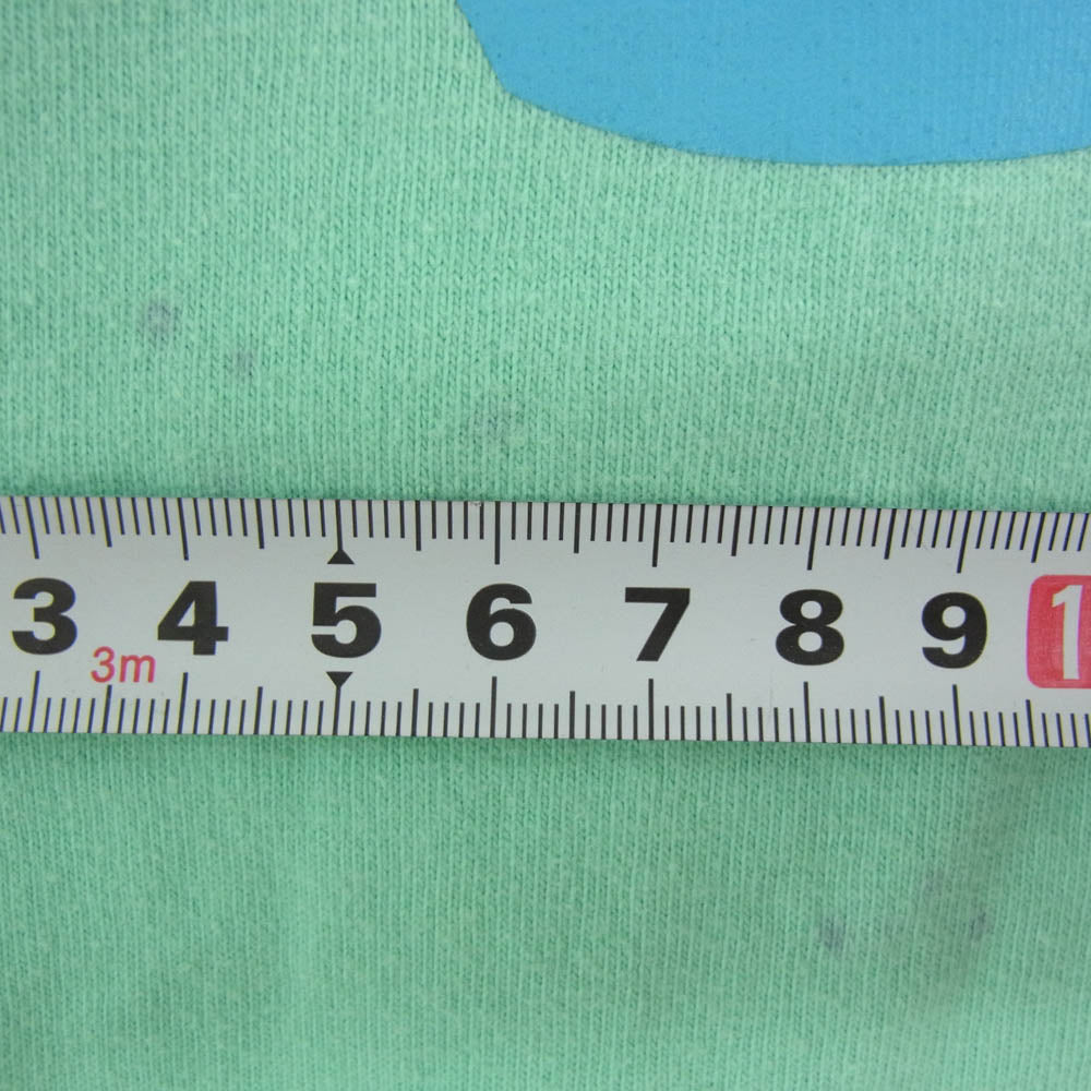 キューン うさぎとイルカ プリント クルーネック 半袖 Tシャツ ライトグリーン系 M【中古】