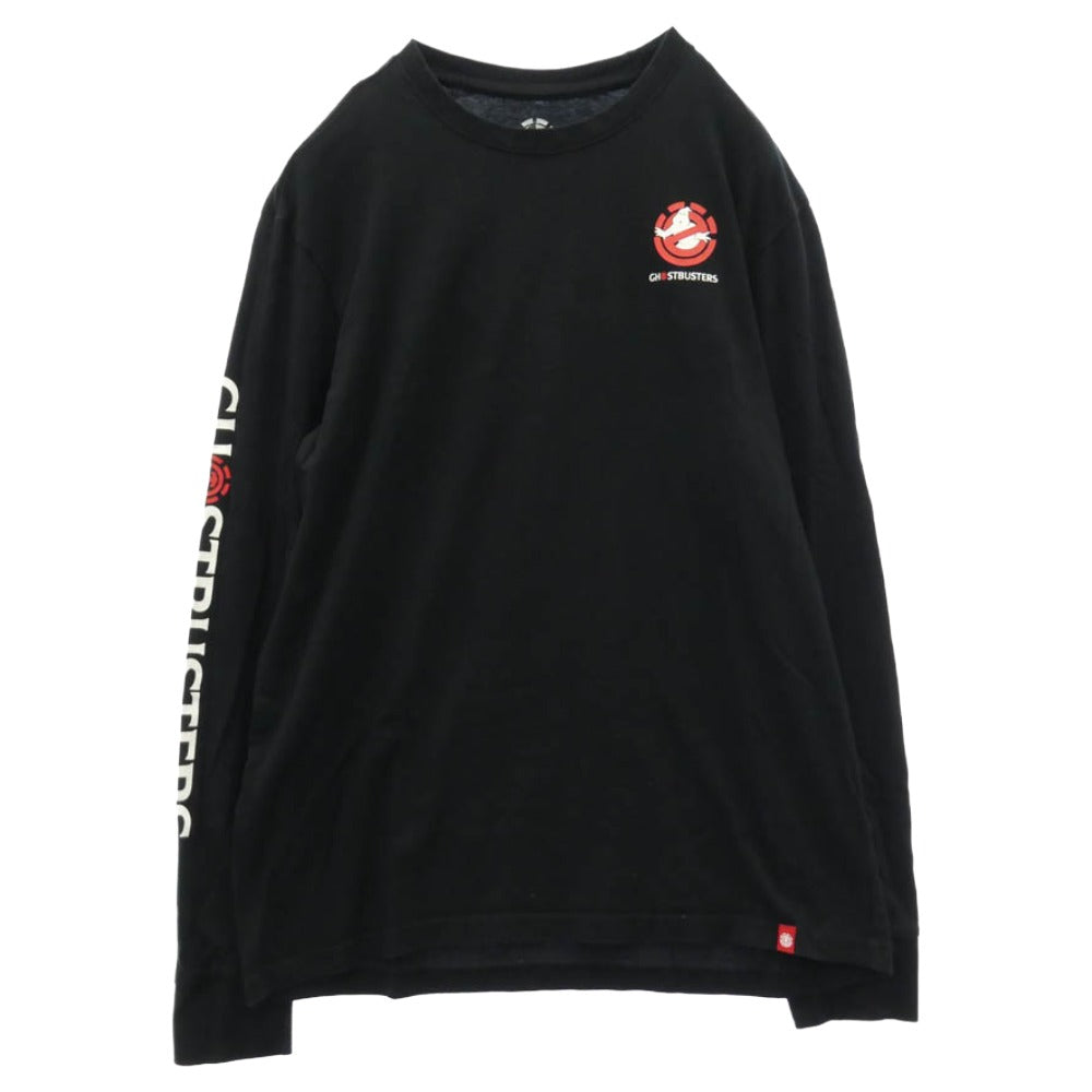 エレメント Ghostbusters ゴーストバスターズ 両面プリント ロングスリーブ 長袖 Tシャツ ブラック系 L【中古】