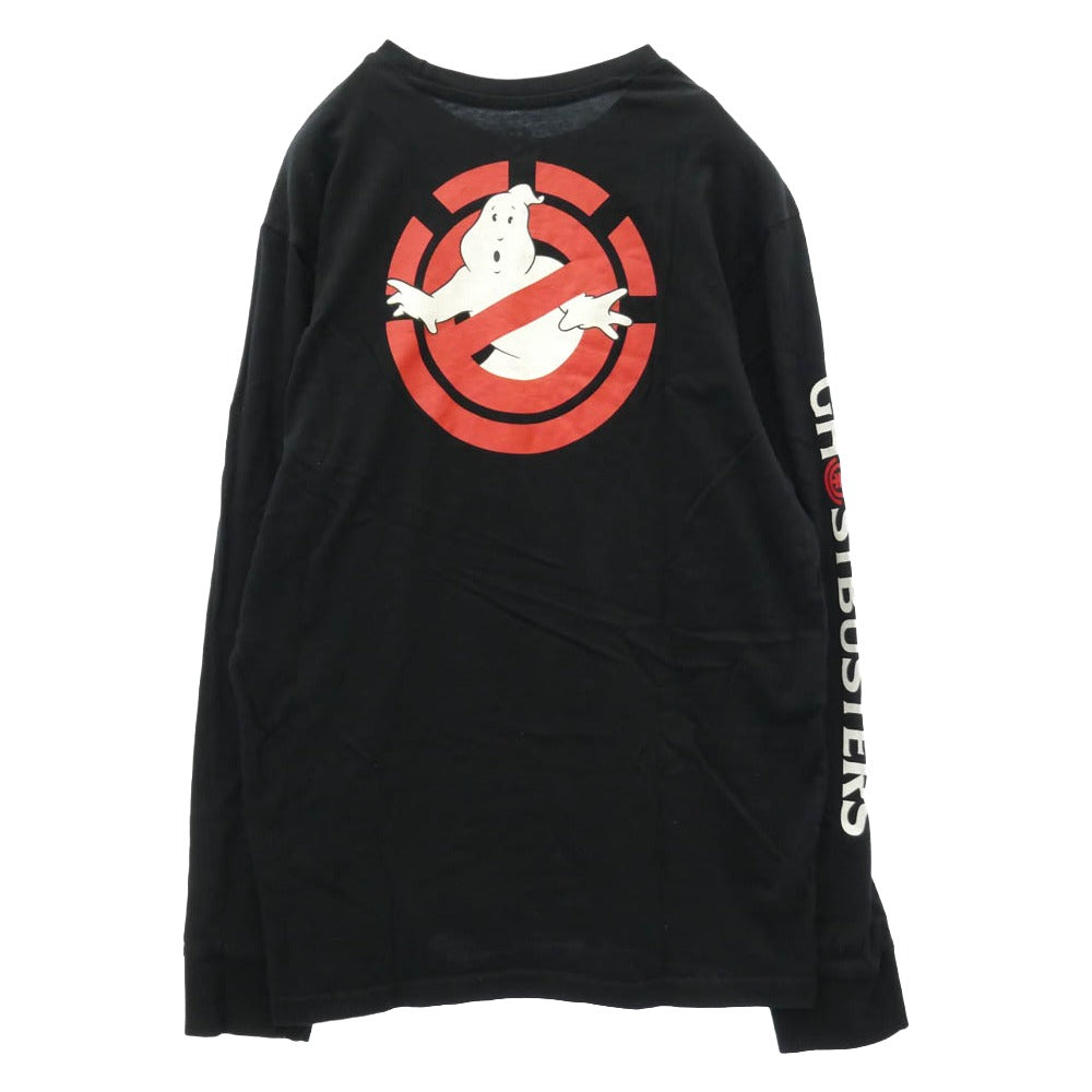 エレメント Ghostbusters ゴーストバスターズ 両面プリント ロングスリーブ 長袖 Tシャツ ブラック系 L【中古】