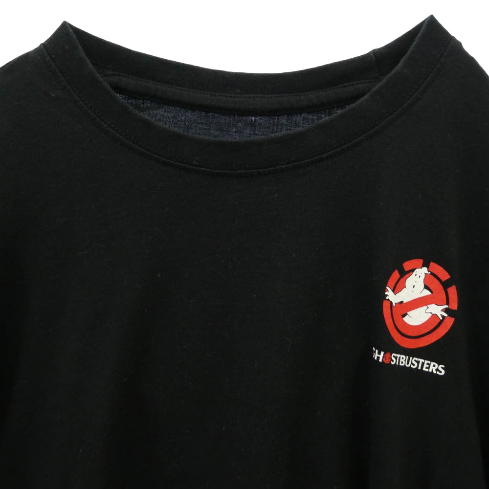 エレメント Ghostbusters ゴーストバスターズ 両面プリント ロングスリーブ 長袖 Tシャツ ブラック系 L【中古】