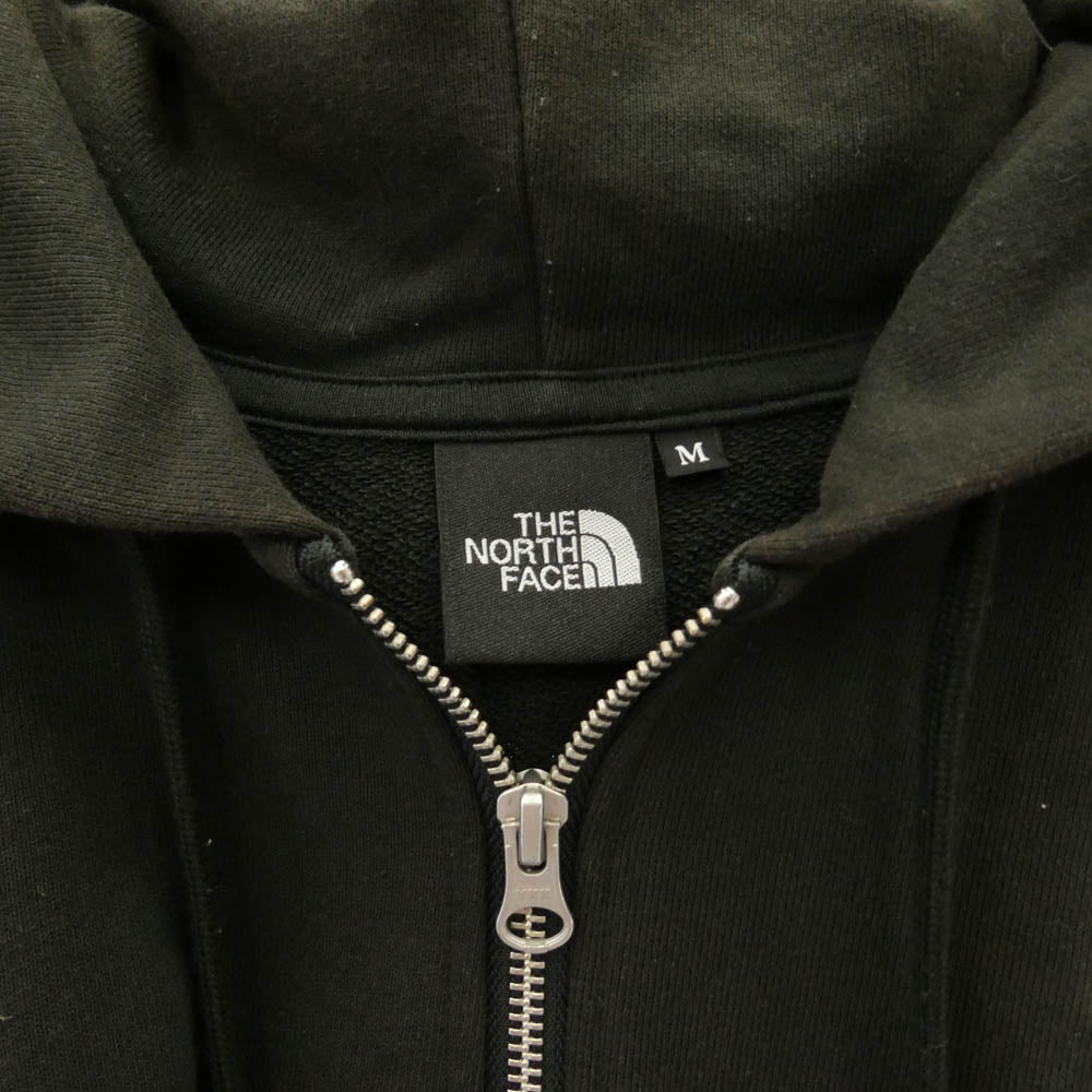 THE NORTH FACE ノースフェイス NT12335 スクエアロゴ フルジップ パーカー フーディー ブラック系 M【中古】