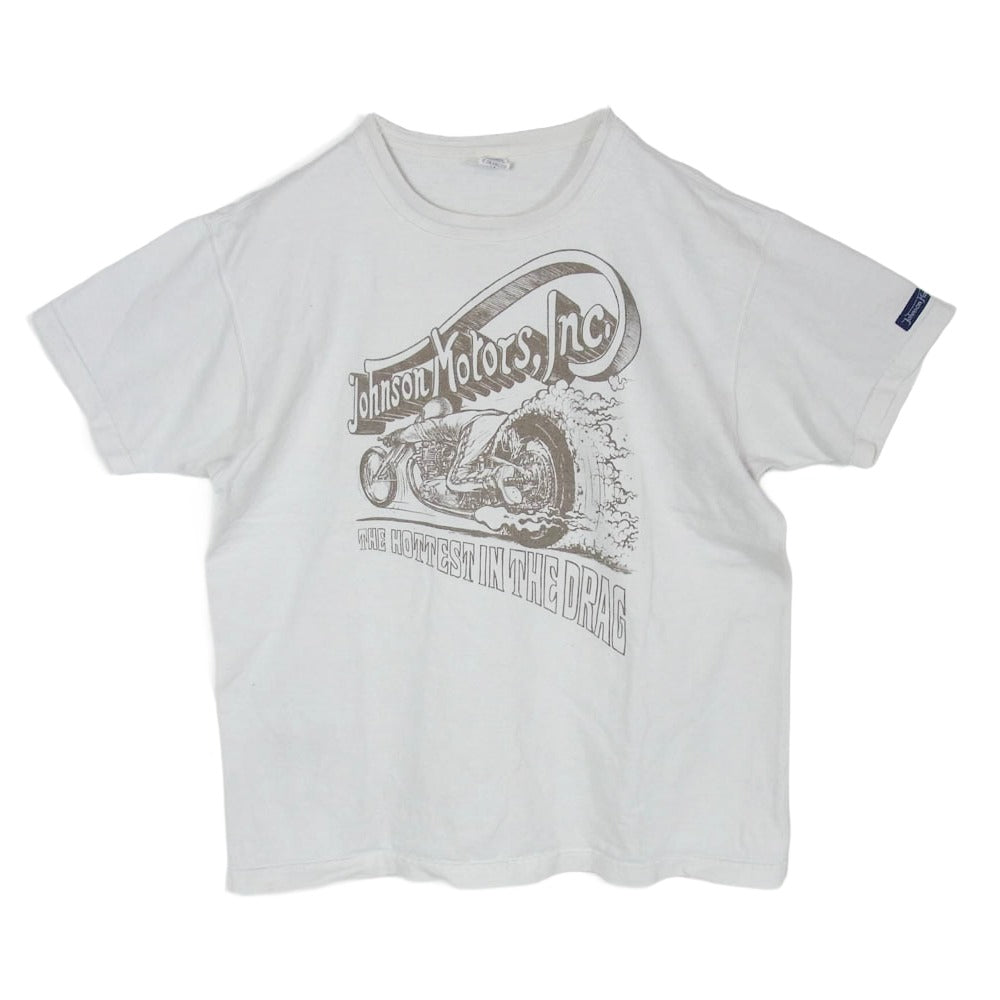 TOY'S McCOY トイズマッコイ MOTORCYCLE TEE JOHNSON MOTORS TEE クルーネック 半袖 Tシャツ ホワイト系 L【中古】