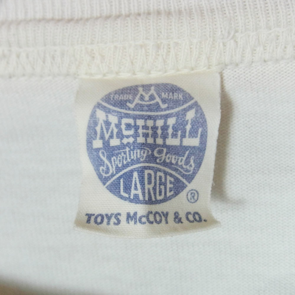 TOY'S McCOY トイズマッコイ MOTORCYCLE TEE JOHNSON MOTORS TEE クルーネック 半袖 Tシャツ ホワイト系 L【中古】