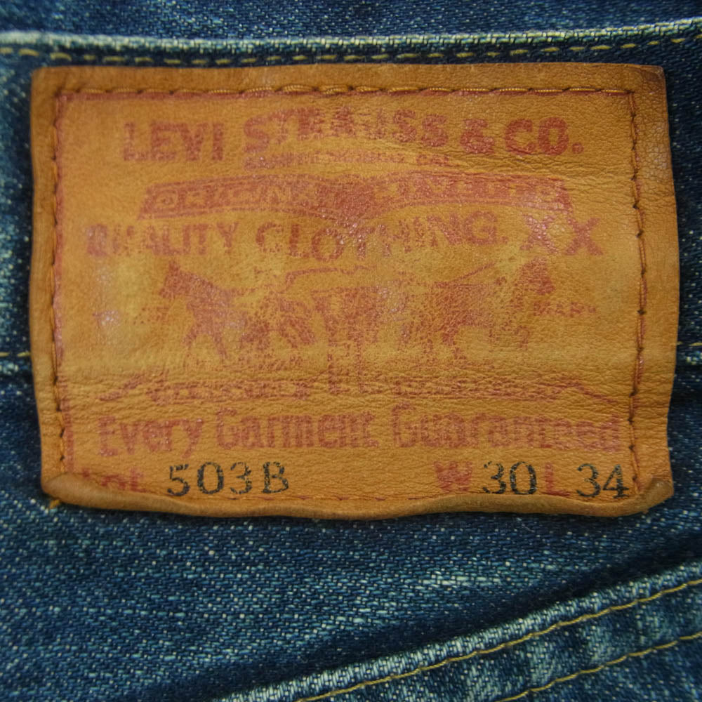 Levi's リーバイス 503B 復刻 ボタン裏J22 デニム パンツ ジーンズ インディゴブルー系 W30 L34【中古】