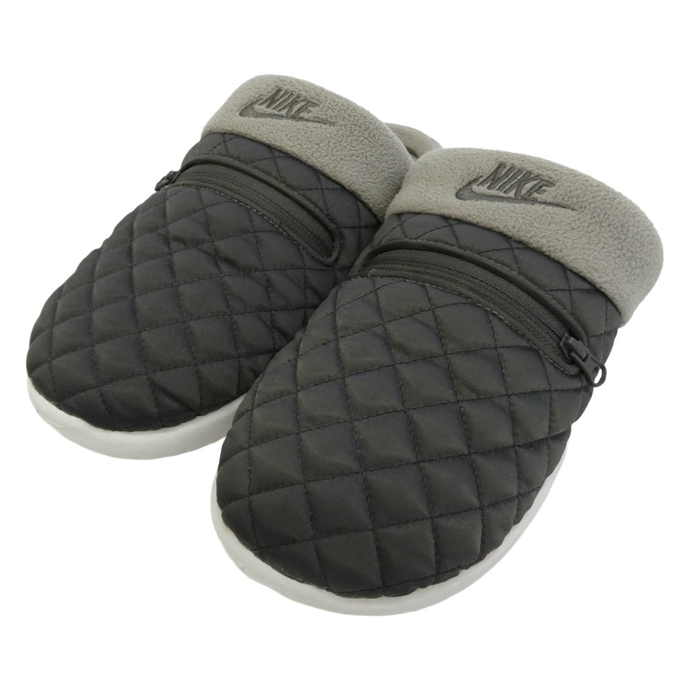 NIKE ナイキ DQ0668-200 Burrow SE バロウ SE フリース切替 キルティング サンダル スリッパ スリッポン ブラック系 24cm【中古】