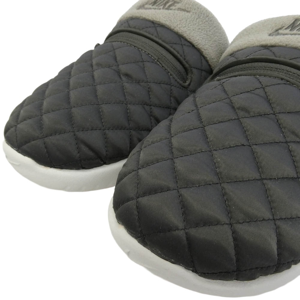 NIKE ナイキ DQ0668-200 Burrow SE バロウ SE フリース切替 キルティング サンダル スリッパ スリッポン ブラック系 24cm【中古】