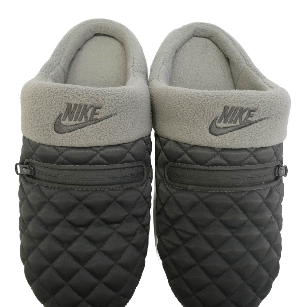 NIKE ナイキ DQ0668-200 Burrow SE バロウ SE フリース切替 キルティング サンダル スリッパ スリッポン ブラック系 24cm【中古】