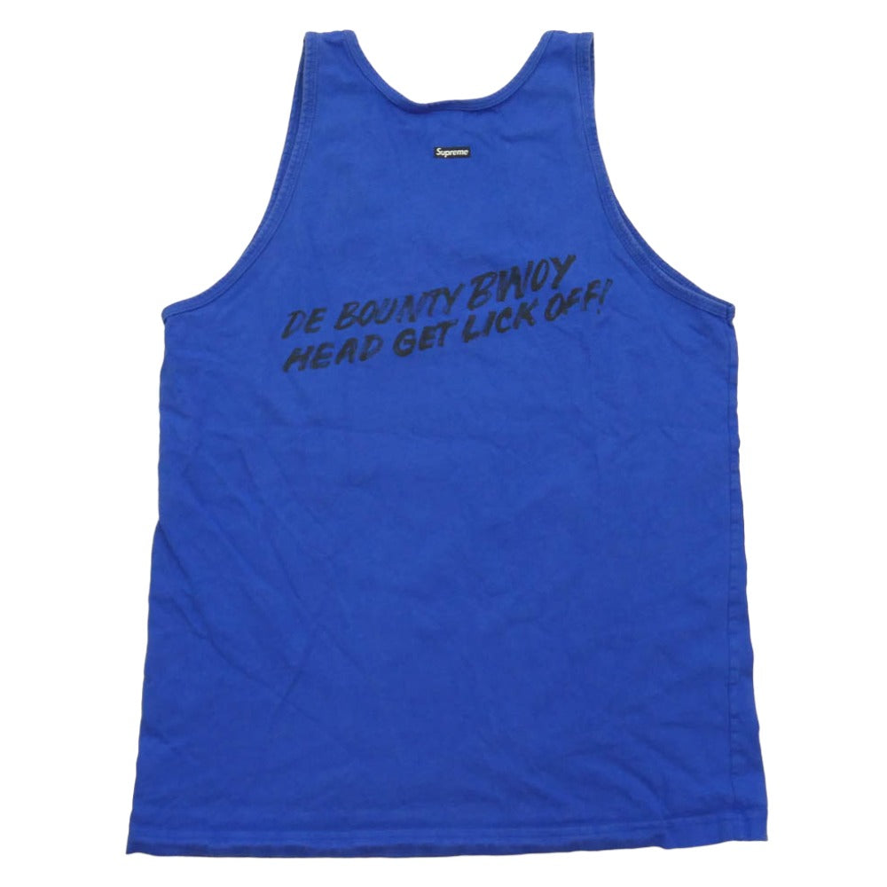 Supreme シュプリーム 16SS Bounty Hunter バウンティーハンター Barrington Levy & Jah Life Tank Top タンクトップ ノースリーブ カットソー ブルー系 M【中古】