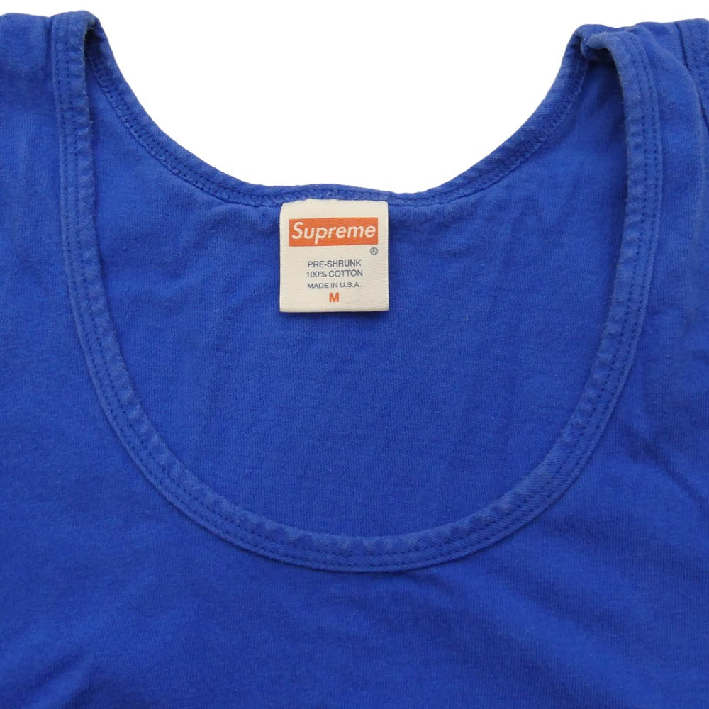 Supreme シュプリーム 16SS Bounty Hunter バウンティーハンター Barrington Levy & Jah Life Tank Top タンクトップ ノースリーブ カットソー ブルー系 M【中古】
