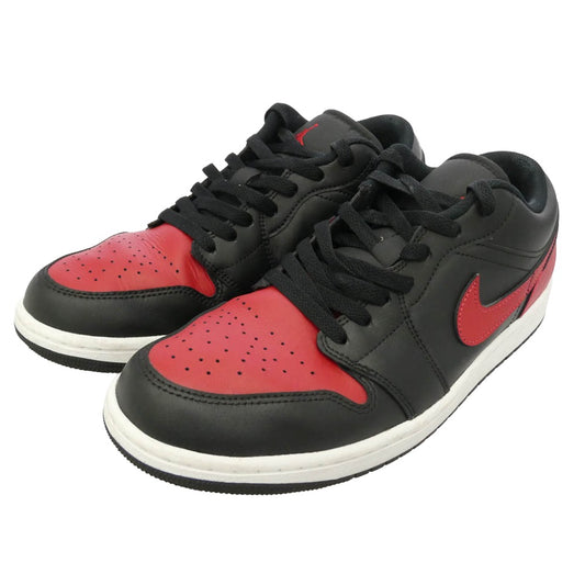NIKE ナイキ 553558-067 2025 AIR JORDAN 1 LOW Bred エアジョーダン ロー ブレッド スニーカー ブラック系 レッド系 28cm【中古】