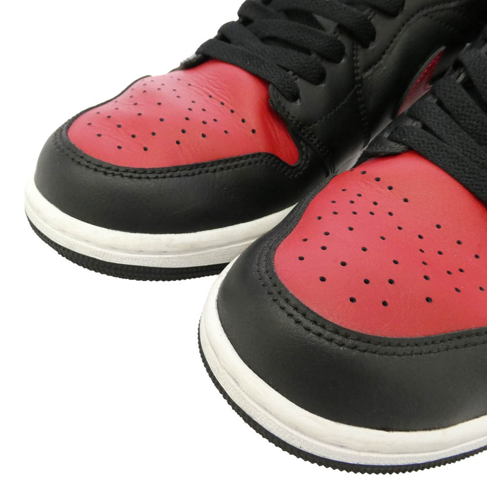NIKE ナイキ 553558-067 2025 AIR JORDAN 1 LOW Bred エアジョーダン ロー ブレッド スニーカー ブラック系 レッド系 28cm【中古】