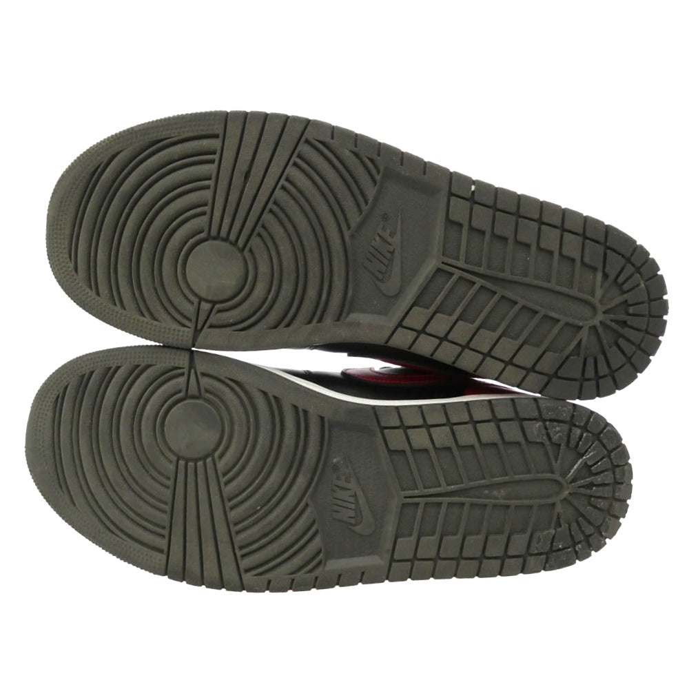 NIKE ナイキ 553558-067 2025 AIR JORDAN 1 LOW Bred エアジョーダン ロー ブレッド スニーカー ブラック系 レッド系 28cm【中古】