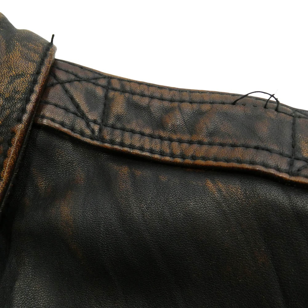 ブラックトップモーターサイクル 10AW BT10FW-JK01 バックペイント A-2 フライト レザージャケット ダークブラウン系 S【中古】