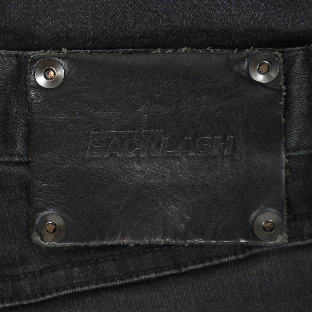 ISAMUKATAYAMA BACKLASH イサムカタヤマバックラッシュ 1862-02 ジップフライ ストレッチ スキニー デニムパンツ ブラック系 M【中古】