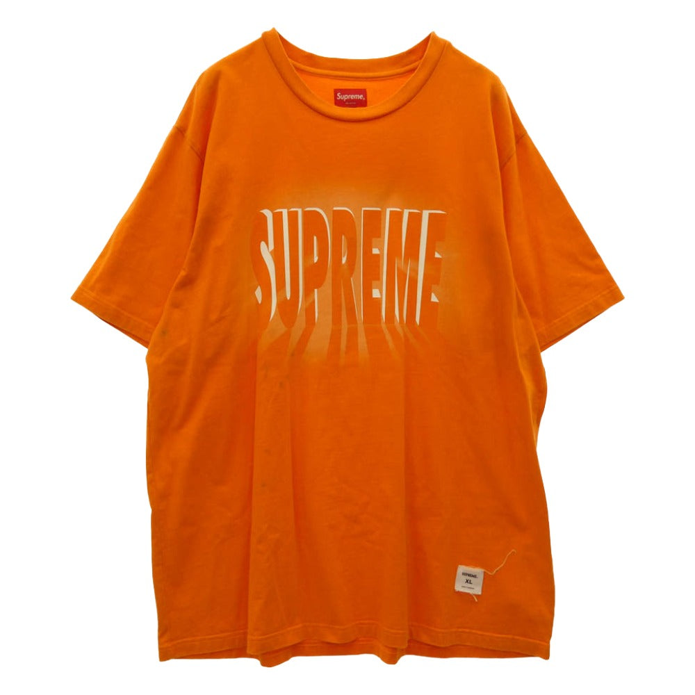 Supreme シュプリーム 21SS Blurred Arc S/S Top ブルーリー アーク トップ 半袖 Tシャツ カットソー オレンジ系 XL【中古】
