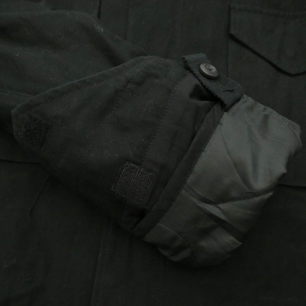HOUSTON ヒューストン M-65 PARKA フィッシュテール モッズコート ブラック系 XL【中古】