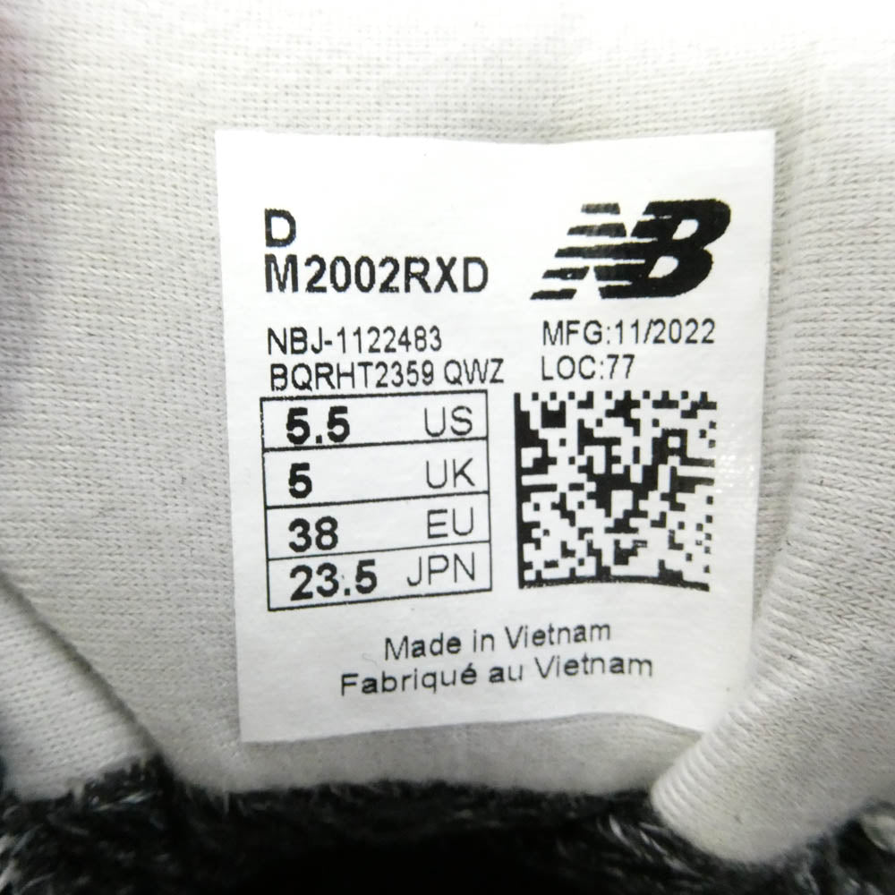 NEW BALANCE ニューバランス M2002RXD 2002RX GTX ゴアテックス スエード メッシュ ローカット スニーカー ブラック系 23.5cm【極上美品】【中古】
