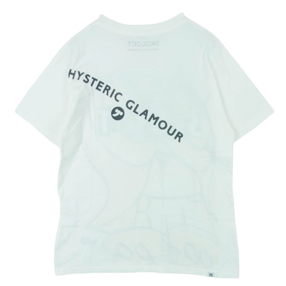 HYSTERIC GLAMOUR ヒステリックグラマー 17AW 02173CT23 SKOLOCT SKO-002 スコロクト プリント クルーネック 半袖 Tシャツ ホワイト系 S【中古】