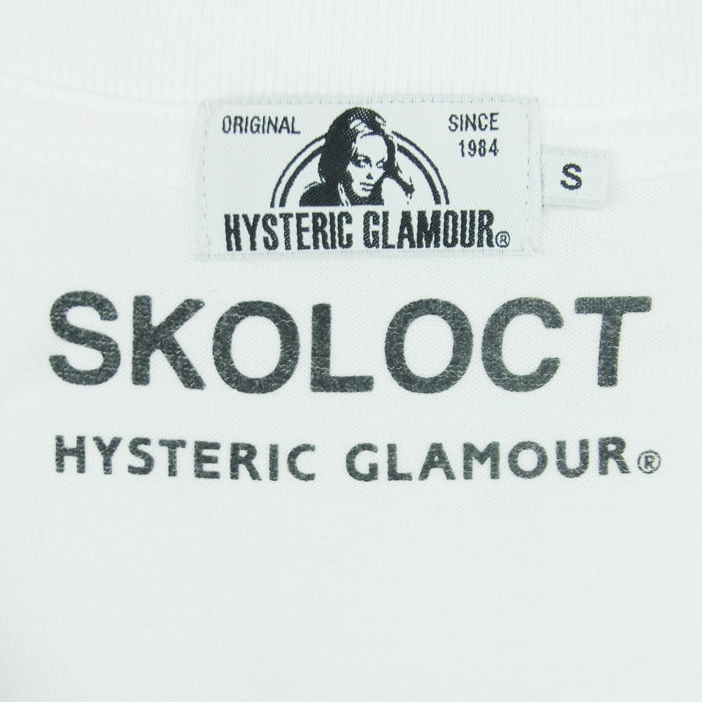 HYSTERIC GLAMOUR ヒステリックグラマー 17AW 02173CT23 SKOLOCT SKO-002 スコロクト プリント クルーネック 半袖 Tシャツ ホワイト系 S【中古】