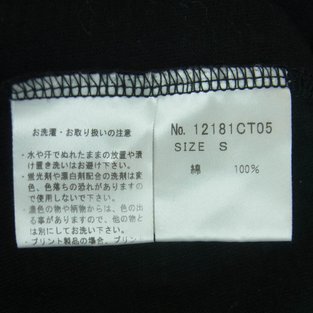 HYSTERIC GLAMOUR ヒステリックグラマー PLAYBOY プレイボーイ 18SS 12181CT05 HYS RABBIT HEAD ラビット プリント クルーネック 半袖 Tシャツ ブラック系 S【中古】
